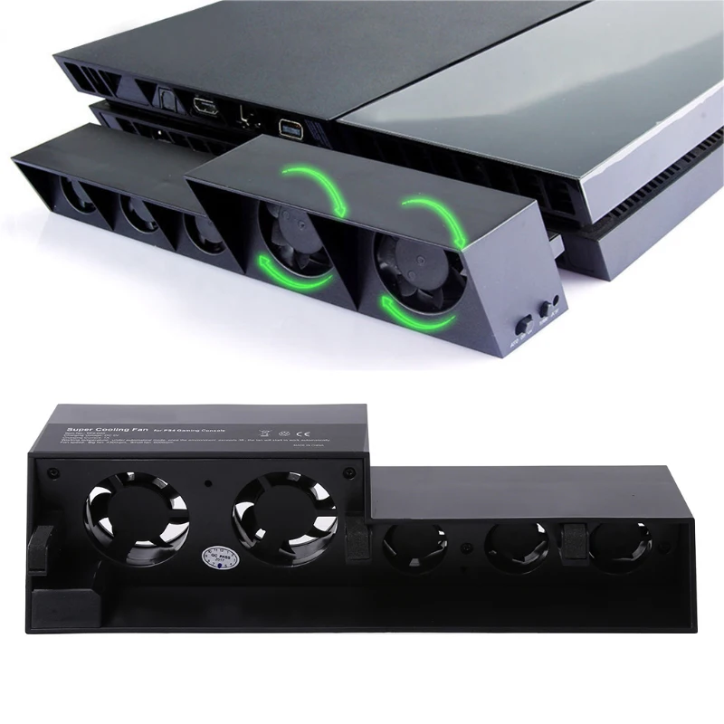 

2017 USB Cooling 5 Fan Cooler External Turbo Temperature Control for Playstation PS4