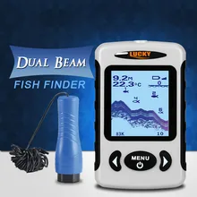 LUCKY FF718D-Ice Portable Fish Finder 2.2″ LCD Screen 200KHz/83KHz Dual Sonar Frequency 100M Fish Detector for Ice Fishing B2