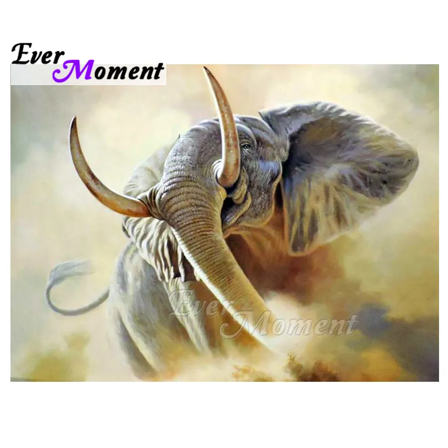 Алмазная живопись Ever Moment ручная работа квадратная картина слона стразы