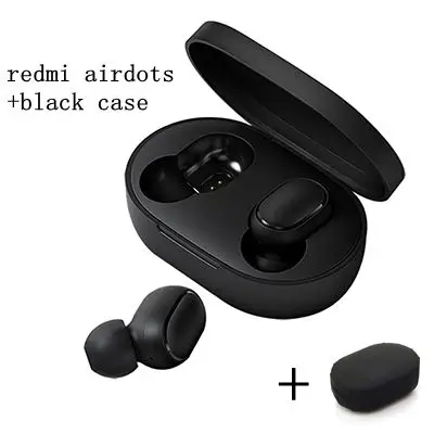 Беспроводные bluetooth-наушники Xiaomi Redmi Airdots TWS, водонепроницаемые, в уши, стерео, басы, наушники BT 5,0 AI, управление громкой связью, наушники - Цвет: Add black case