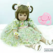 60 см Силиконовая виниловая кукла-Реборн, игрушки, реалистичные, 24 дюйма, принцесса, кукла для малышей, младенец, девочка-Реборн, Bonecas Brinquedos, игровой дом