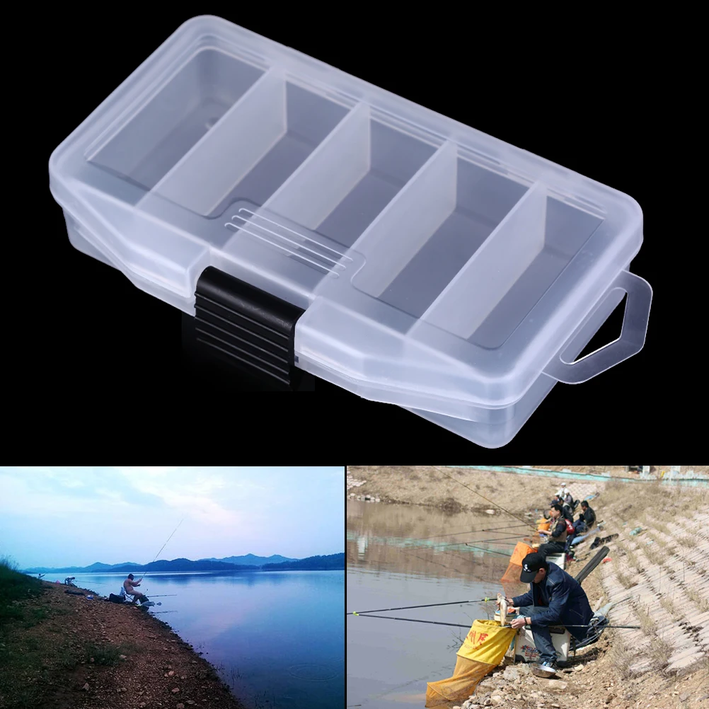

Outdoor Sports Bait Box for Fishing Lures Hooks Other Fishing Tools Transparent Plastic Storage Box Tackle Bait Container
