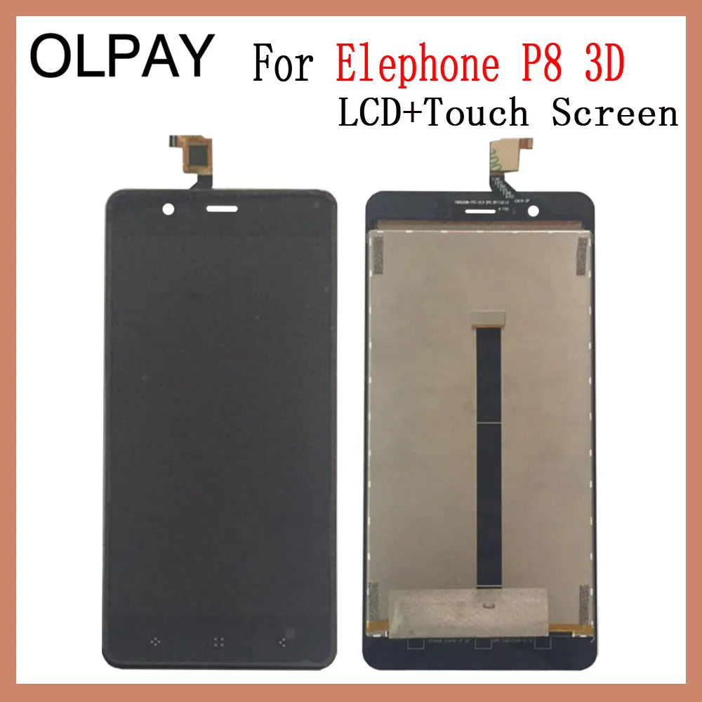 

OLPAY For Elephone P8 3D LCD Display+Touch Screen 100% Original Tested LCD Digitizer Glass Panel Replacement For Elephone P8 3D