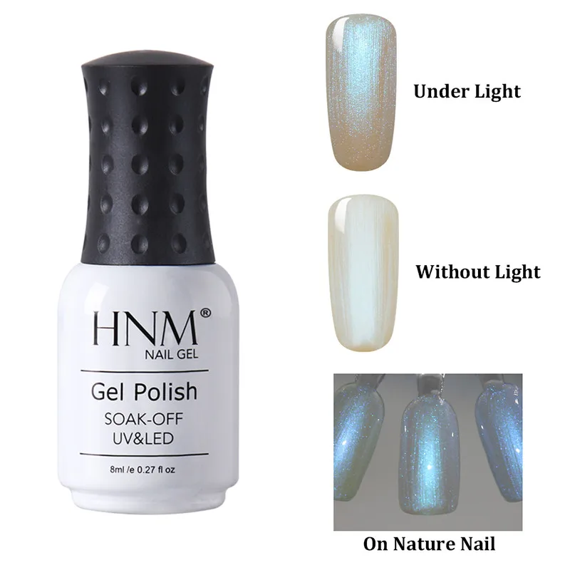 HNM 8ml Mermaid Glitter UV Nail Polish Soak Off LED Lamp Shell Nail Gelpolish Painting Gellak 14 Colors Primer Stamping Enamel - Цвет: BKJ9503