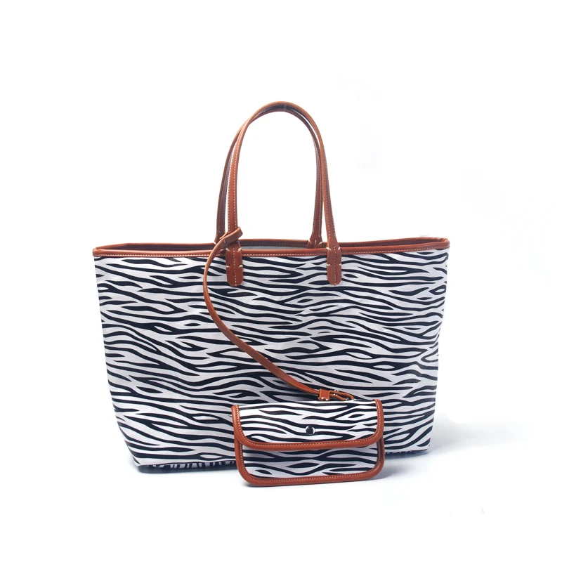 Faux Leather Zebra Tote Bag Wholesale Blanks Handmade Leopard Purse