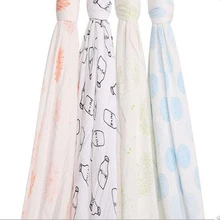 Новое весенне-Летнее Детское банное полотенце из бамбукового волокна, газовое детское одеяло TRQ1247