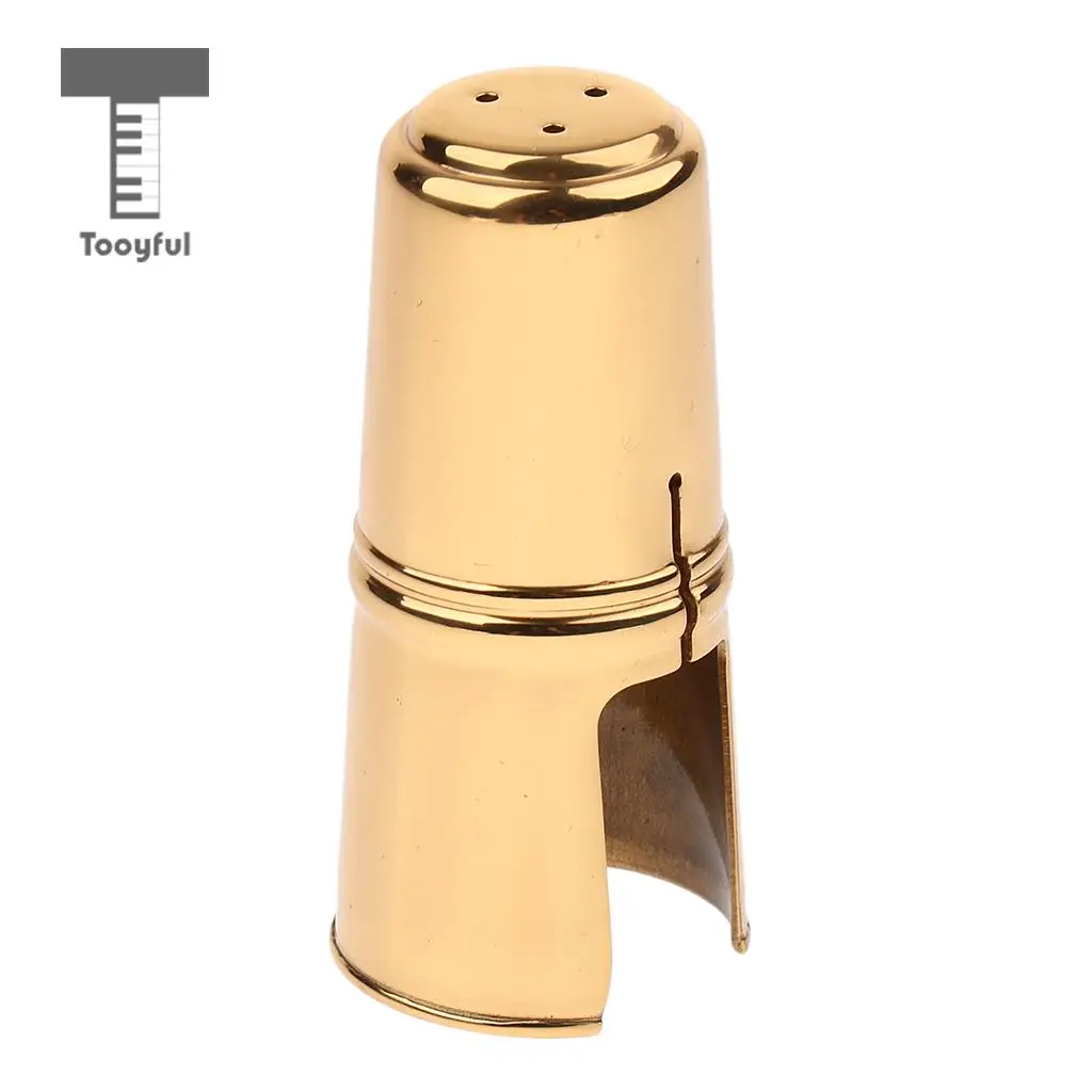 Tooyful Metal Golden Saxophone Mouthpiece Protect Cap For Professional Woodwind Instrument Saxophone Replacement Accessories