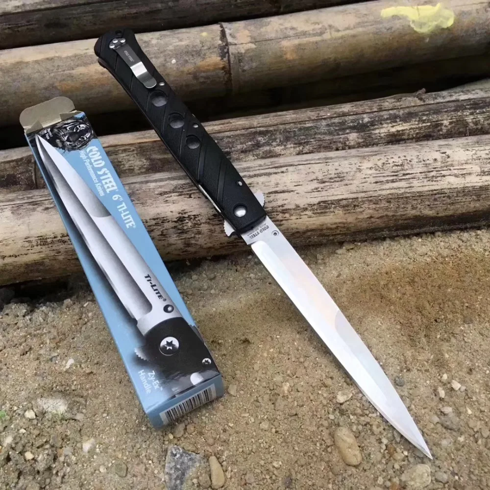 DuoClang холодная сталь высокая производительность охотничий складной нож Ti-Lite с Zy-Ex ручкой Открытый Кемпинг спасательные ножи