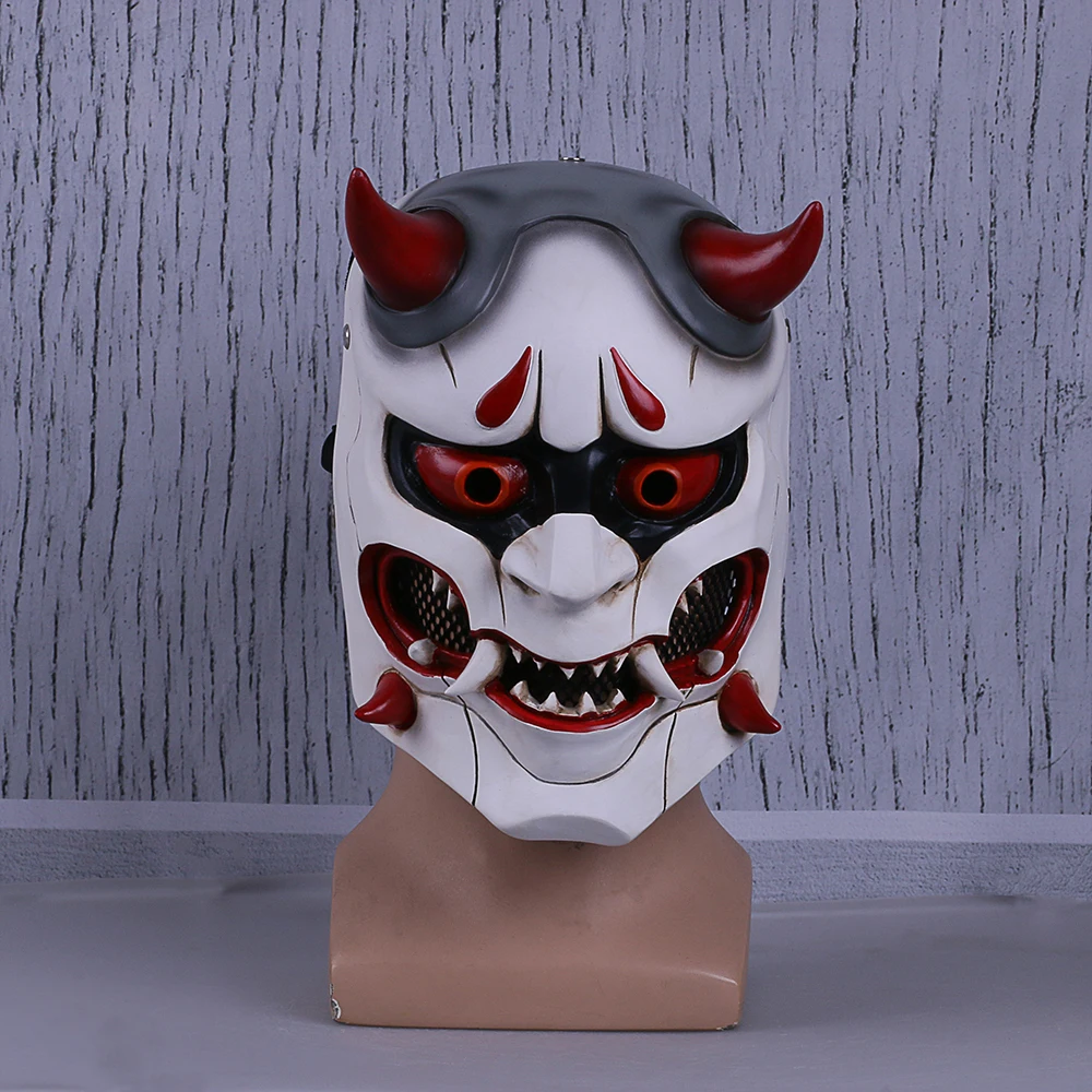 Маска из смолы для косплея героев игры OW Genji Skin Oni реквизит вечерние НКИ на