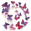 New Gossip Girl Same Style 12pcs/set 3D Butterfly Wall Stickers Living room Butterflies Decors For Home Fridge Decoration ► Photo 3/6
