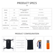 FPV Wifi Camera RC Quadcopter Foldable Pocket Selfie Drones Phone Control Flying Helicopter Mini Drone JJRC H37 Copter Drone