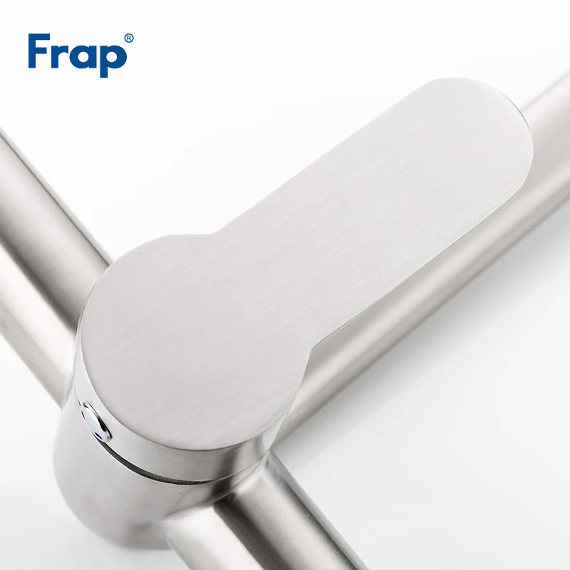  Frap Wall Mounted 26cm Nose Kitchen Faucet 360 Degree Rotate Vegetable Basin Faucet Hot Cold Water  - 32940660156