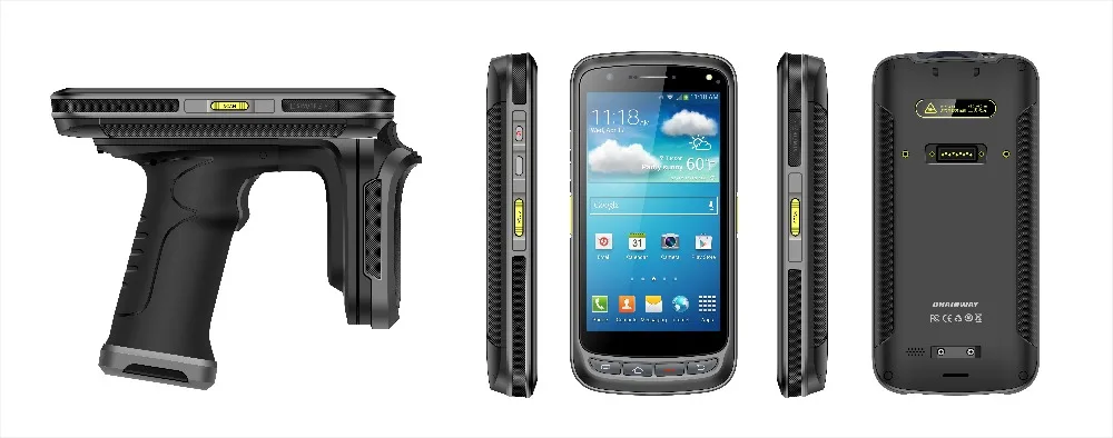 Coletor de Dados Scanner de Código de Barras com Uhf Alta Qualidade Móvel Handheld Terminal 4g Android 6.0 1d - 2d Rfid Leitor Pistola Aperto Pda 5 pda terminal 4g android 6.0 1d 2d