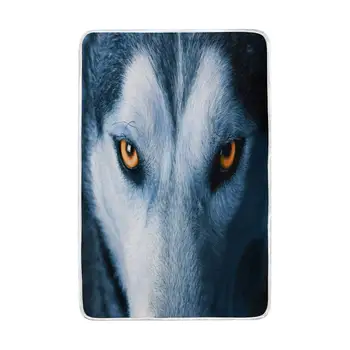 

Eye of Wild Wolf Blanket Soft Warm Cozy Bed Couch Lightweight Polyester Microfiber Blanket