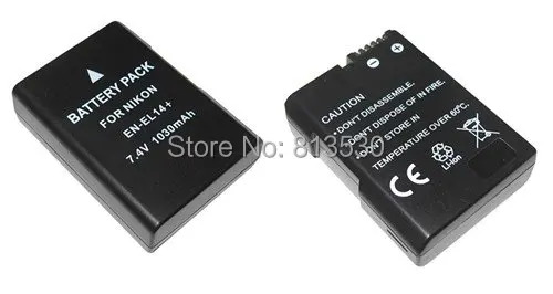 EN-EL14 ENEL14 EL14 1500 мАч EN-EL14a Аккумулятор для Nikon P7800, P7700, P7100, D3400, D5500, D5300, D5200, D3200, D3300, D5100, D3100, Df.