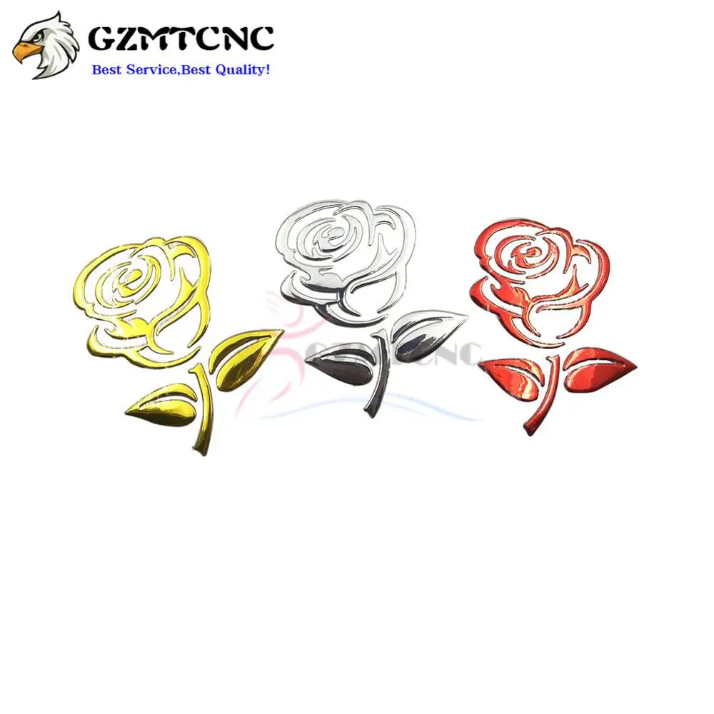 

Rearview Side Stickers 3D Rose Flower Funny Decals Auto Motorcycle Body Decoration PVC Sticker Car Styling