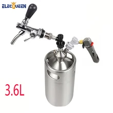 3.6л пивная емкость для пива с нержавеющая сталь мини бочонок диспенсер и Co2 бочонок зарядное устройство комплект и регулируемый кран