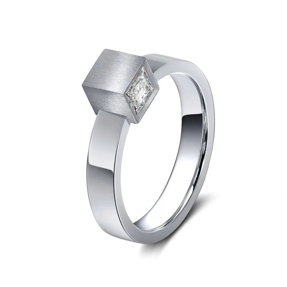 

Rinntin Stainless Steel Ring New Men's Fashion Rings Square Shape Christmas Gifts Beautiful Jewelry DGTR46