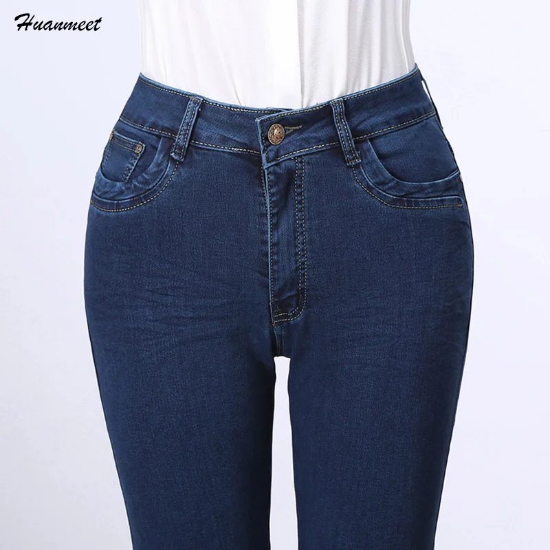 2017 брендовые обтягивающие джинсы женские Высокая Талия Джинсы для женщин для женщин; Большие размеры 27-38 дамы джинсовые женские Брюки для