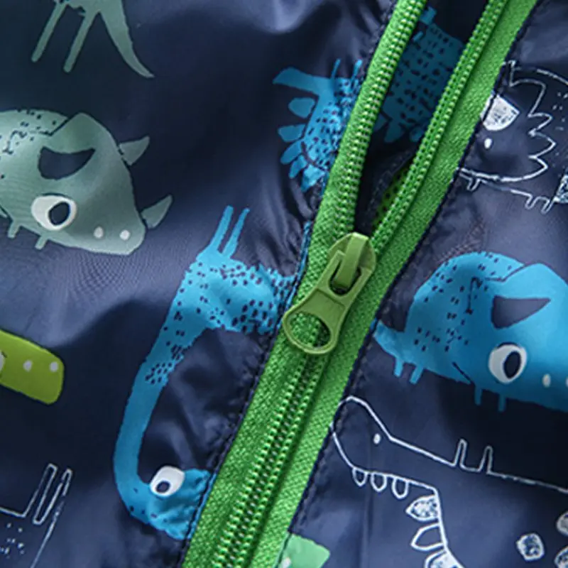COOTELILI 80-120cm Spring Autumn Dinosaur Windbreaker Kids Jacket Boys Outerwear Coat Hooded Baby Clothing For Boys (8)