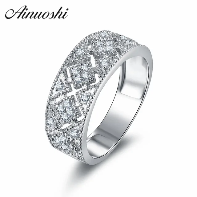 ainoushi vintage style hollow cross wedding ring art deco jewelry pure 925 silver ring womenart deco - Cross Wedding Rings ainoushi vintage style hollow cross wedding ring art deco jewelry pure 925 silver ring womenart deco - Cross Wedding Rings