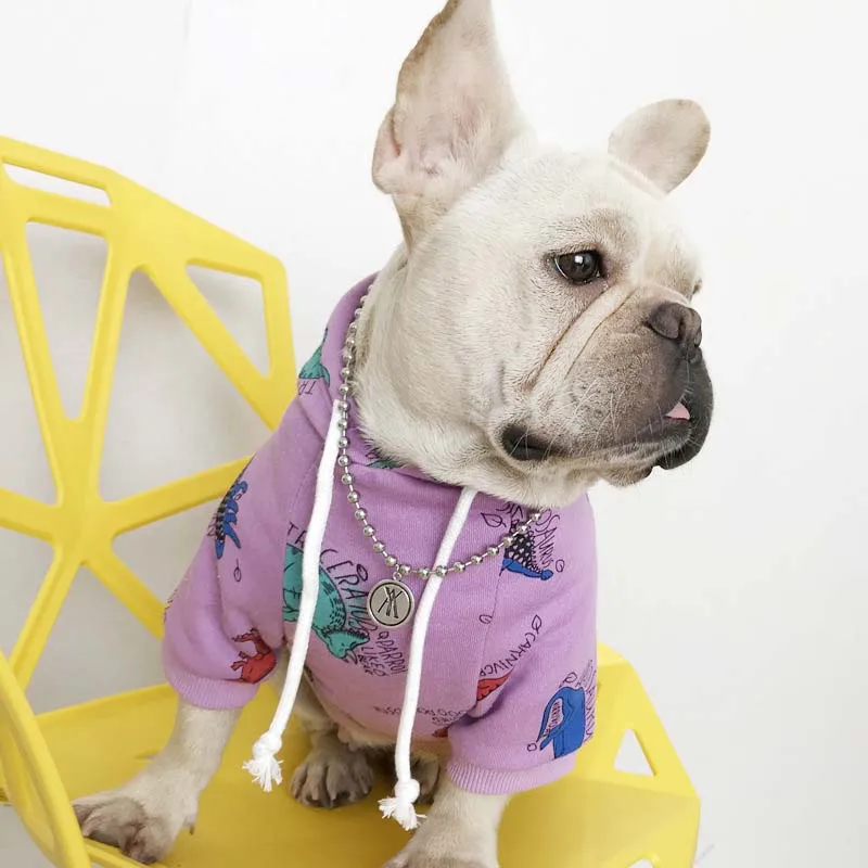 HSWLL Pet puppy Одежда Хлопок Щенок двухногая полосатая Толстовка Собака свитер осеннее пальто Французский бульдог кошка одежда Йоркшир