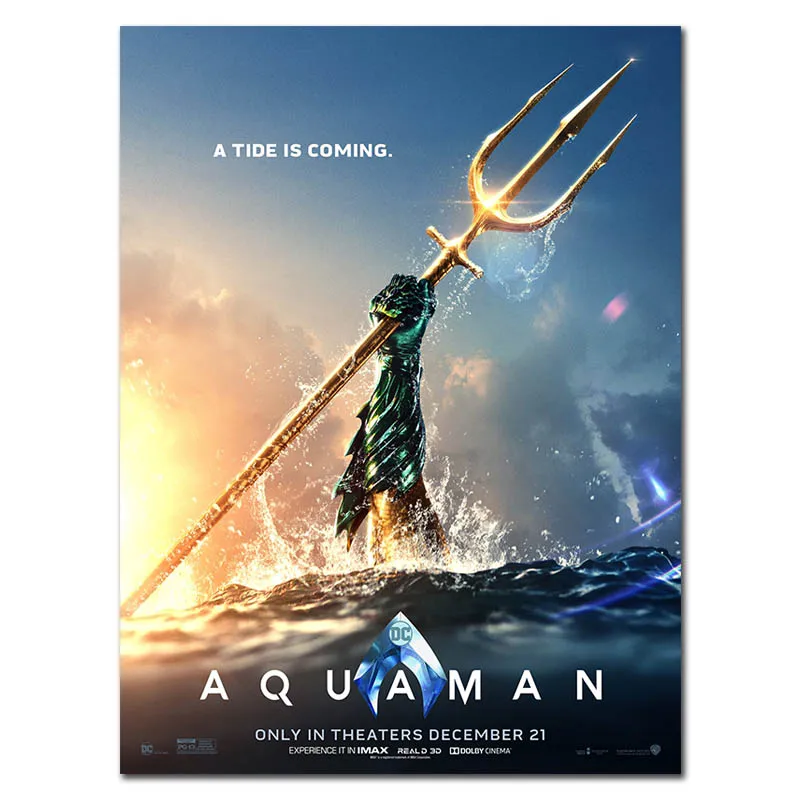 

Aquaman Superheroes Movie Silk Poster Wall Art Print 13x18 24x32 inch Decoration Pictures Wallpaper Living Room Decor 003