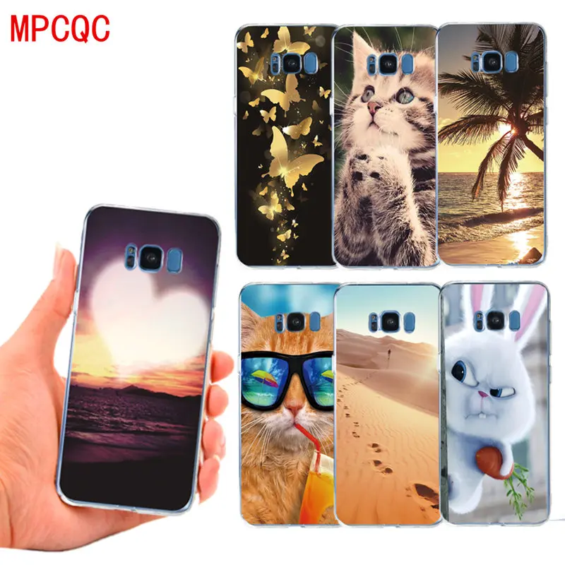 MPCQC Cute Soft Cover Silicone Case for Samsung Galaxy Note 8 9 S8 S9 J3 J5 J7 A3 A5 A7 2017 Painted popular case |