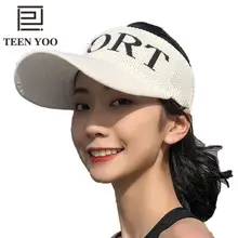 Модные Пустые топ бейсболки женские шапки летние трикотажные дышащие солнцезащитные очки для спорта на открытом воздухе удлиненные карнизы новое поступление