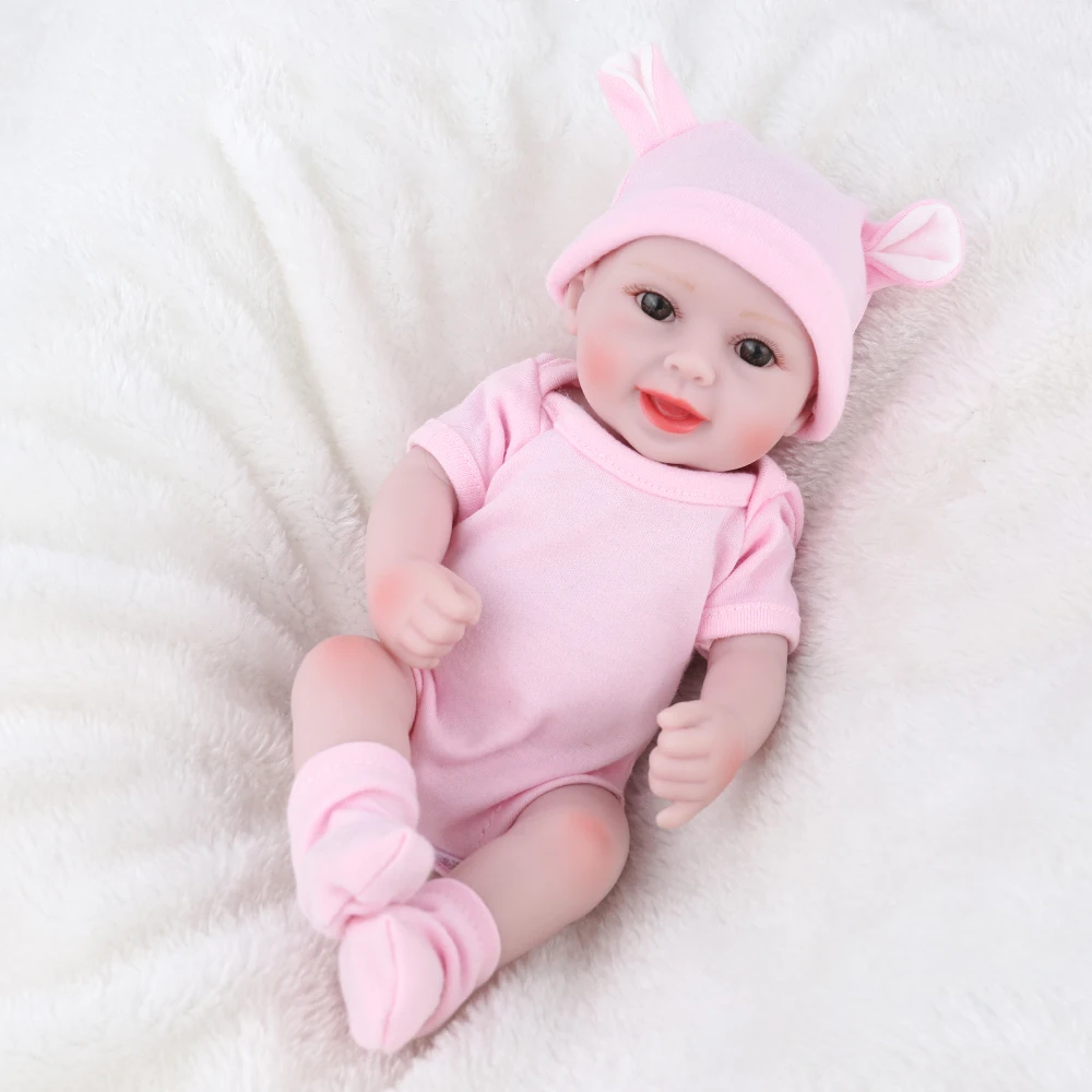 

KAYDORA 10inch 26cm Mini Full Body Soft Vinyl Silicone Reborn Baby Girl Doll Newborn Dolls Xmas Birthday Present birthday gift