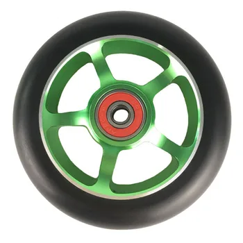 

JEERKOOL 88A 100mm Scooter Wheels Skateboard Accessories Speed Skates Wheels With Bearings Alloy Steel Wheel Hub Green LZ48