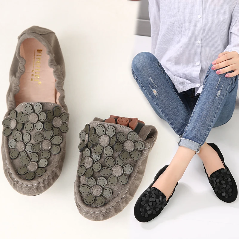 

2018 New Peas Shoes Female Spring Korean Version Of The Wild Pregnant Women Shoes Spring And Autumn Women's Shoes Single Shoes