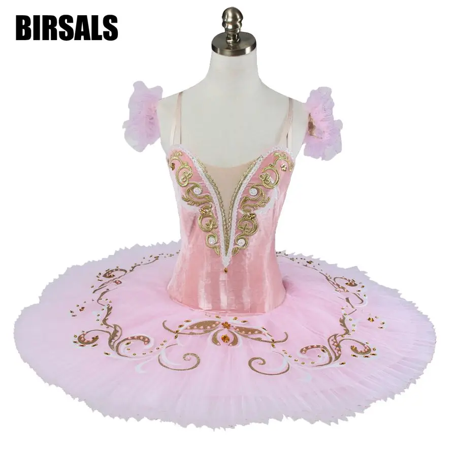Peach Beige Professional Ballet Dance Tutus for Women Ballerina Costumes Classical Ballet Tutu Dress BT9047B