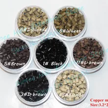 3,2*2,8*4,0 мм 10000 шт/уп медные развальцованные кольца легко замки/медная трубка микро-Ссылка/Кольцо/бусина для наращивания волос