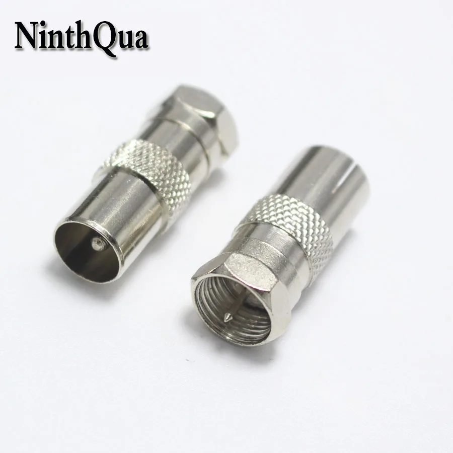 

1pcs Inch F Male Plug to RF TV Male Plugs 9.5 TV General Head Inch Plug RF Revolution Connector Antenna Audio Adapter