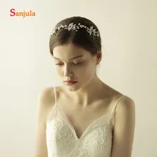 Свадебная повязка на голову жемчуг ручной листья Форма элегантные свадебные аксессуары для волос для девочек Головные уборы couronne de mariage H91