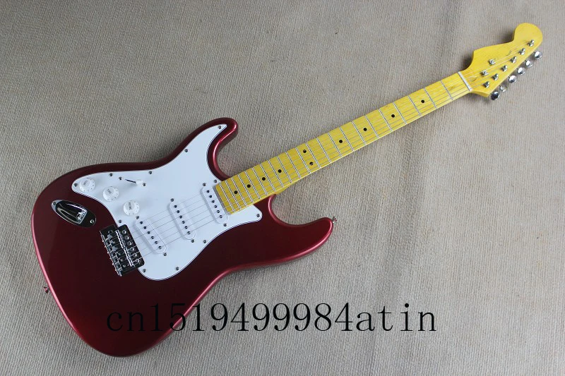 

Free Shipping Custom Shop ST Strat Stratocaster Red Electric Guitar With 3 Pickups Left Handed Guitar & Body Available @2