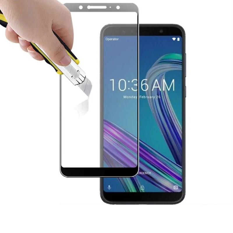 Полное покрытие закаленное стекло Asus Zenfone Max Pro M1 ZB602KL ZB601KL защита экрана X00TD Стекло