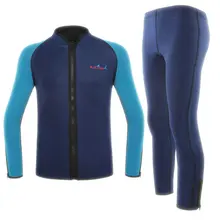 2mm Warm 2 pieces Wetsuit Diving neoprene Suit Coat Jacket Surfing Snorkeling Warm Winter Anti Swimwear Rash Guard Swimsuit