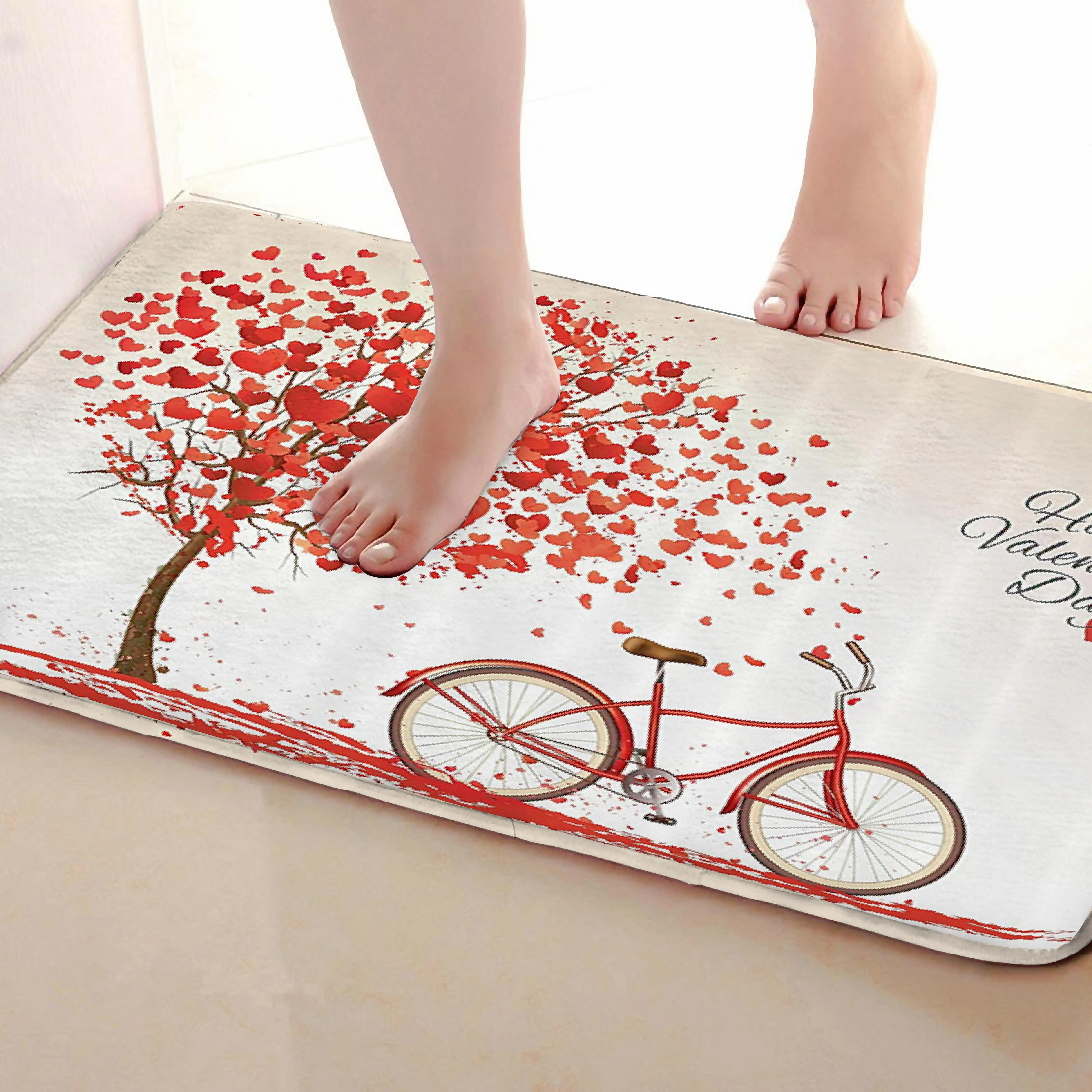 Велосипед стиль Коврики для улицы, смешной Противоскользящий коврик для ванной, дверные коврики, дверные коврики под входную дверь