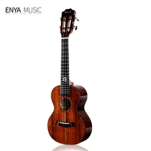 Enya K5 миниатюрная гитара укулеле-5A в Тигровую полоску КоА 4 строки 26 дюймов Гавайская гитара 23 дюймов Гавайские гитары в комплекте с сумкой, тюнером/Капо/ремень/выбирает