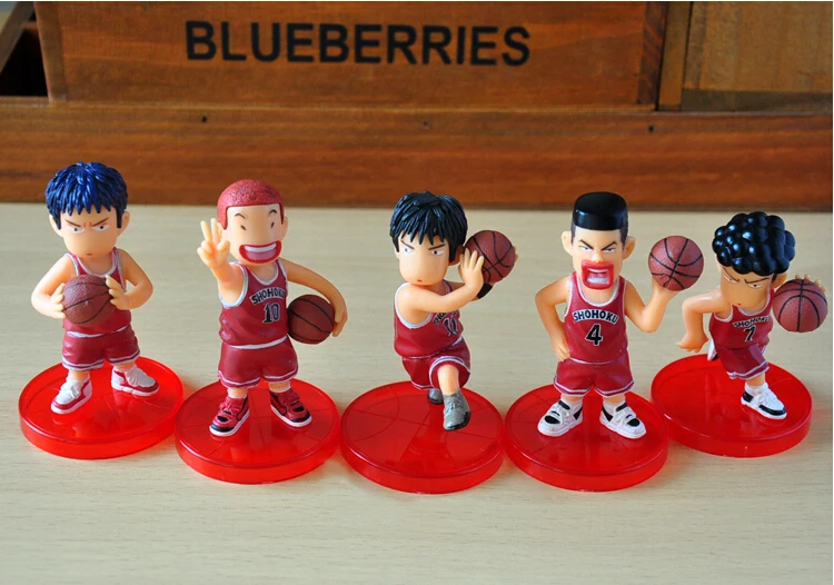 5 шт./лот 7 см Аниме Фигурки ПВХ игрушки Slamdunk Shohoku VS Ryonan Anzai Hanamichi Sakuragi Takenori Akagi Kaede для