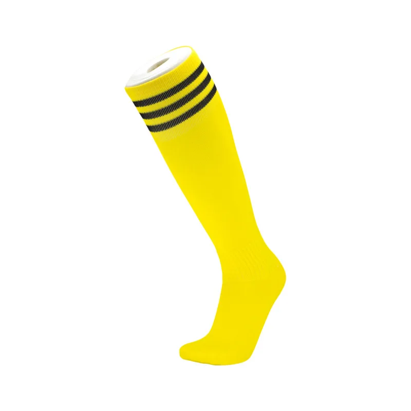 Тонкие носки для футбола, однотонные, весна-лето, Полиэстер, Хлопок, для взрослых, длинные гольфы, три полоски, уличные футбольные носки