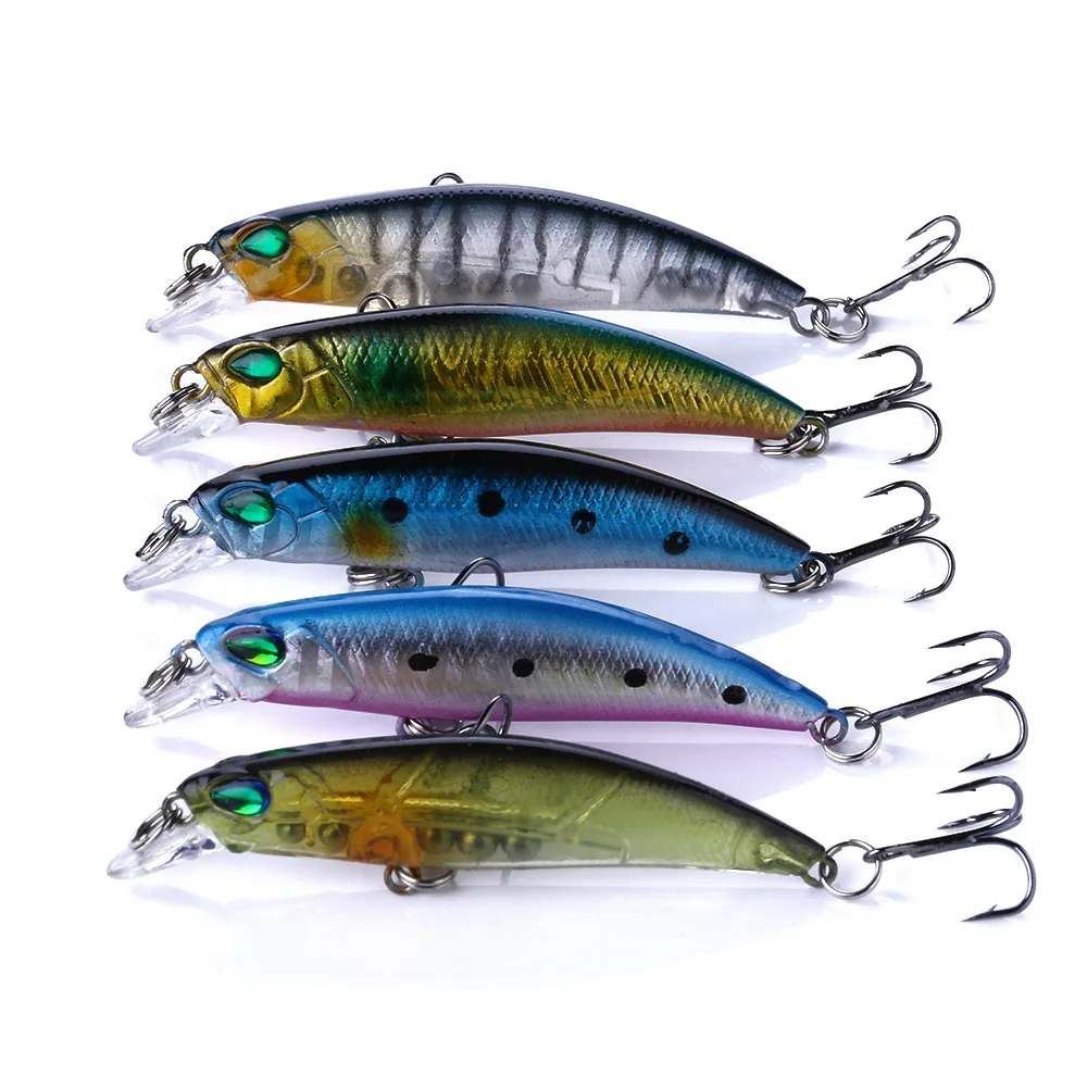 ThunderShower 5 шт. рыболовные приманки Minnow 70 мм 4 3G искусственная приманка Pesca твердый
