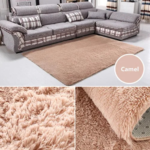 Home Supplies Rugs Large Size Plush Shaggy Thicken Soft Carpet Bedroom