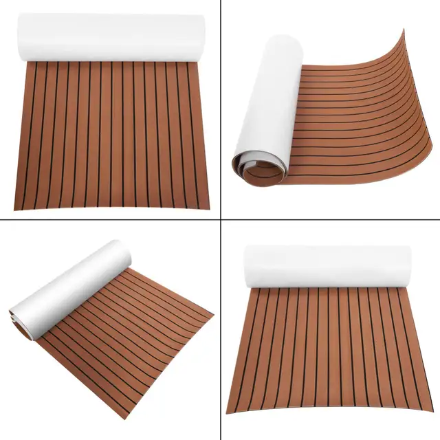 Oversea Dark Brown Eva Teak Decking Sheet Boat Flooring Fit For Yacht Diy Car Protective Floor Carpet Interior Accessories