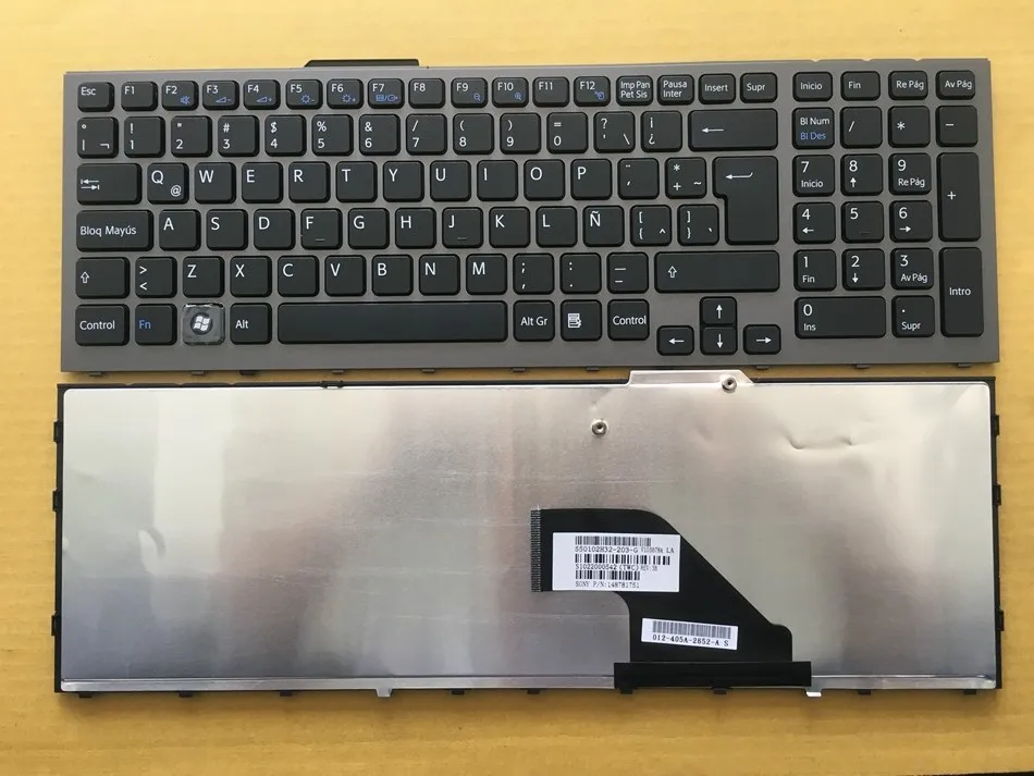 New LA Latin Keyboard For SONY VPCF VPCF11 VPCF12 VPCF13 F11 F12 series With Frame Laptop Keyboard -1