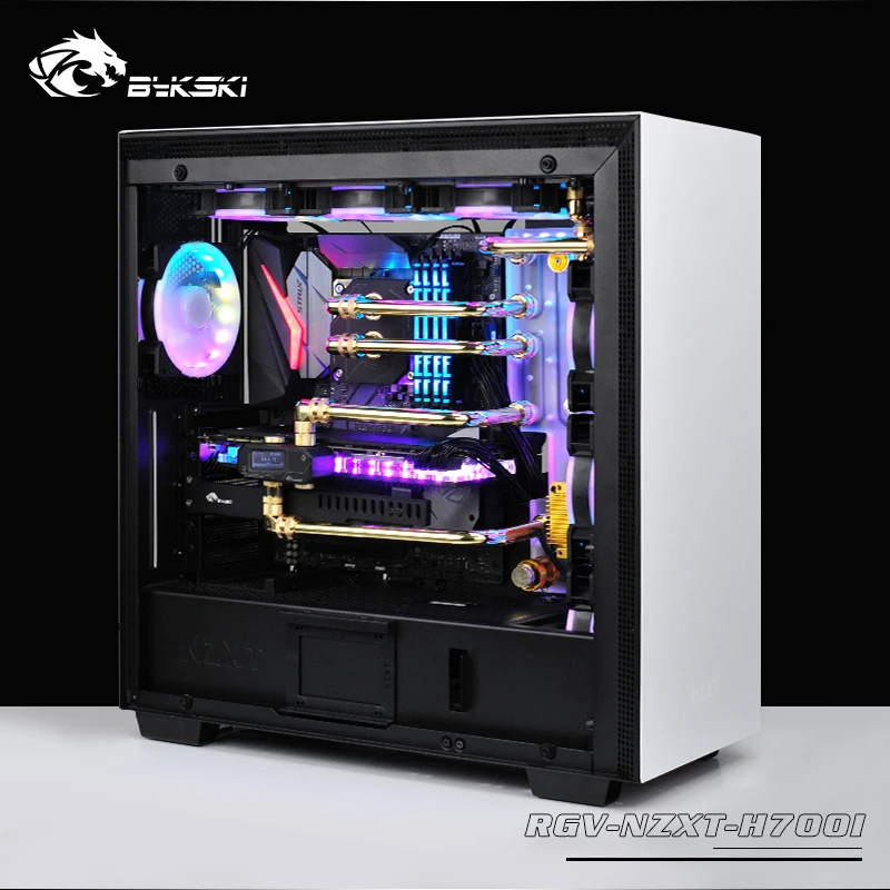 Bykski водный резервуар для NZXT H700I игровой чехол для ПК, прозрачный водный щит, акриловый резервуар с водяным охлаждением, RGV-NZXT-H700I