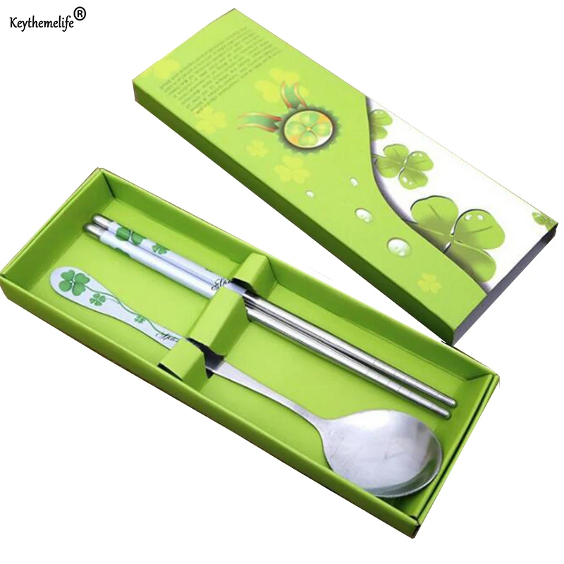 

Hot Sale Stainless Steel Sushi ChopSticks Spoon Chinese Chopstick Learner Gifts Set Exquisite Non-Slip Kitchen Accessorie