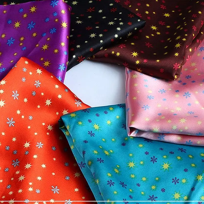 

Christmas decoration satin fabric for sewing table cover or background cloth T115
